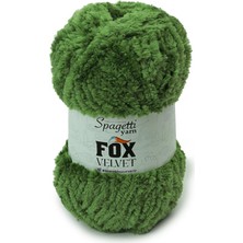 Spagetti Yarn Fox Velvet Yağ Yeşil Kadife El Örgü Ipliği