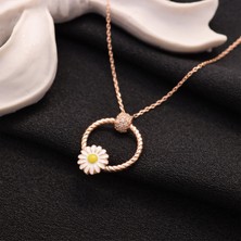 Miavi Silver 925 Ayar Gümüş Halka Papatya Kolye