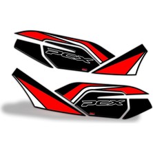 GP Kompozit Honda PCX 125 2021-2023 Uyumlu Yan Alt Ayak Pad Kırmızı