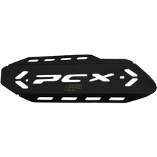 GP Kompozit Honda PCX 125-150 2018-2022 Uyumlu Egzoz Koruma Kapağı Siyah