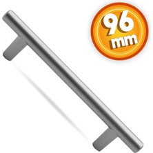 Badem10 Gül Boylu Mobilya Mutfak Çekmece Dolap Dolabı Kapak Kulpu Kulbu 96 mm Metal Mat Krom Kulpları