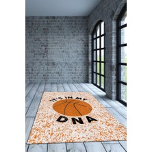 Homshtag Basketbol Genlerimde Var Pamuklu Dokuma Tabanlı Yıkanabilir Kaymaz Basketbol Sever Halısı