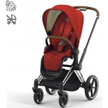 Cybex Priam (Chrome/Black) Çift Yönlü Tek Elle Katlanan Travel Sistem Bebek Arabası