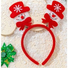 Pandoli Kar Tanesi Şapkalı Kardan Adam Taç Yılbaşı Tacı 1 Adet