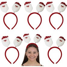 Pandoli 6 Adet Dekoratif Şapkalı Noel Baba Taç Model 2