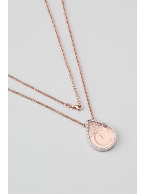 So CHIC Hiç Yazılı 18 Ayar Rose Altın Kaplama 48 Cm Gümüş Kolye