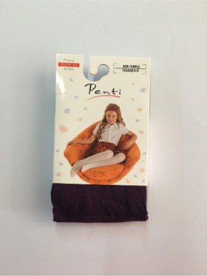 Penti Kız Çocuk Micro 40 Külotlu Çorap Orta Kalınlıkta Mor Renkli Okul Kullanımı İçin