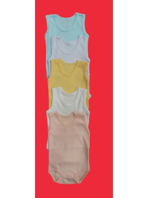 Özdemirli Bebe Askılı Basic Bisiklet Yaka Atlet Çıtçıtlı Badi 5li Paket Kız Çocuk 0-48 Ay İçin Renkli Seçenekler