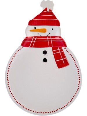 Karaca New Year Yeni Yıl Snowman Sunum Tabağı 27 cm