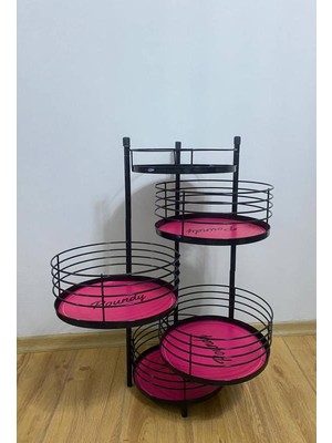Tarçıns Tekerlekli 4 Katlı Metal Sebzelik Meyvelik Patates Soğanlık