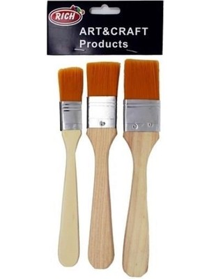 Rich 3'lü Ekonomik Sarı Uç Zemin Fırça Seti
