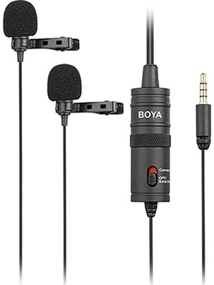 Boya BY-M1DM Ikili Dslr Kamera Yaka Mikrofonu