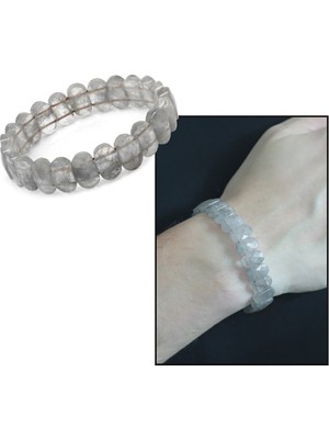 Tesbihname Gri Kristal Kuvars Doğaltaş Rolex Erkek Bileklik