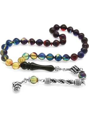 Gül Endam Kararmaz Metal Halat Püsküllü İstanbul Kesim Süzme Bonibon Ateş Kehribar Tesbih