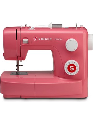 Singer 230128140 Simple 3223 Serbest Kol Dikiş Makinesi, Kırmızı, Plastik, 45 x 22 x 35 cm
