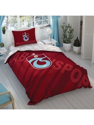 Taç Trabzonspor Bordo Logo Pamuk Nevresim Takımı