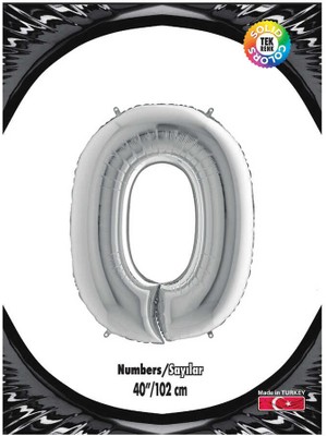 Güneş Avm Kikajoy Rakam Folyo Balon 40" Gümüş -0-