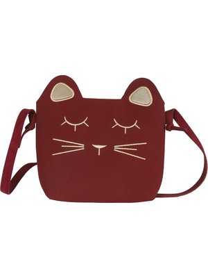 Jinyulai Kadın Kedi Motifli Crossbody Çanta - Kırmızı (Yurt Dışından)