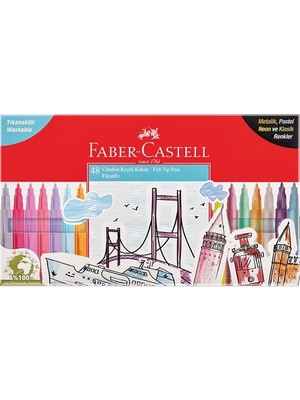 Faber-Castell Comfort Keçeli Kalem Seti  48 Renk