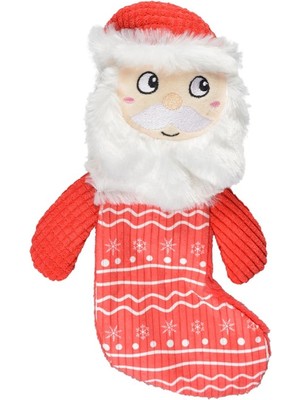 Duvo+ Peluş Noel Baba Çorap Köpek Oyuncağı 30X17,5X6CM