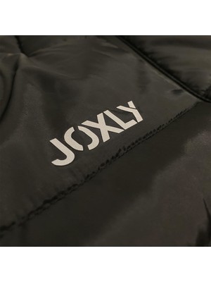 Joxly Unisex Kapüşonlu Siyah Şişme Mont