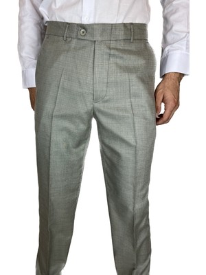 APT PRESTIGE Erkek Koyu Gri Klasik Kumaş Pantolon