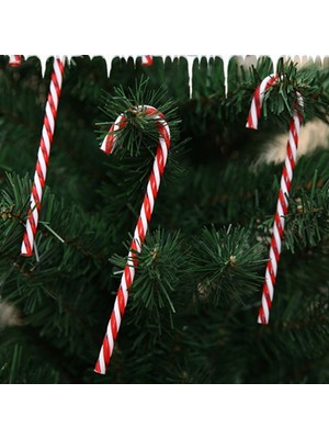 6 Pc / Paket Noel Dekorasyonları Noel Şeker Kamışı Noel Ağacı Süsleri(Yurt Dışından)