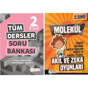 Tudem Yayınları 2. Sınıf Tüm Dersler Soru Bankası + Akıl ve Zeka Oyunları