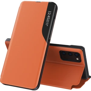 Folio Flip View Pencere Litchi Doku Deri Telefon Katlanabilir Stant Kasa Kapak Samsung Galaxy AA52 4g / 5g / A52S 5g (Yurt Dışından)