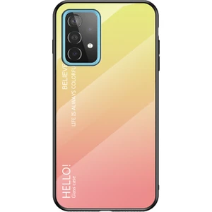 Tpu + Pc + Cam Renk Gradyan Deseni Samsung Galaxy A52 4g / 5g / A52S 5g Için Süper Ince Cep Telefonu Kılıfı (Yurt Dışından)