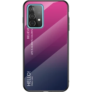 Tpu + Pc + Cam Renk Gradyan Deseni Samsung Galaxy A52 4g / 5g / A52S 5g Için Süper Ince Cep Telefonu Kılıfı (Yurt Dışından)