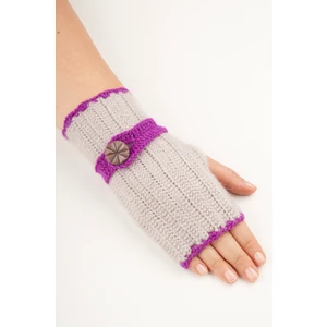 Pink Bear  El Örgü   Angora Yünlü Parmaksız Kadın  Eldiven