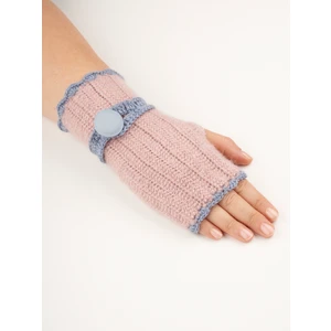 Pink Bear  El Örgü   Angora Yünlü Parmaksız Kadın  Eldiven