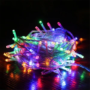 10 Metre 100 LED Renkli LED Işık Yılbaşı Ağacı Işığı 220 Volt Renkli Işık Noel Yılbaşı Işıkları