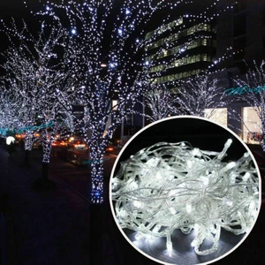 10 Metre 100 LED Beyaz LED Işık Yılbaşı Ağacı Işığı 220 Volt Beyaz Işık Noel Işığı Yılbaşı Işıkları
