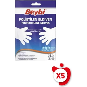 Polietilen Hışır Şeffaf Eldiven 100'LÜ 5 Paket