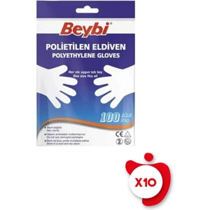 Polietilen Hışır Şeffaf Eldiven 100'LÜ 10 Paket