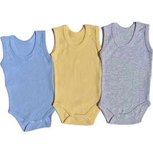Özdemirli Bebe Jakarlı Klimalı Askılı Çıtçıtlı Badi 3 Lü Paket