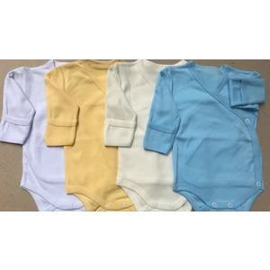 Uzun Kollu Kendinden Eldivenli Çıtçıtlı Kruvaze Badi  (4 Lü Paket)