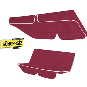 Bahçe Salıncağı Minder Kılıfı 2 Kişilik (Süngersiz) Tenteli Bordo