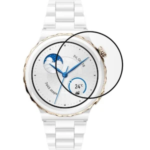 Huawei Watch Gt3 Pro 43 mm Tam Kaplayan Kavisli Ekran Koruyucu 3D Pet Film - Siyah