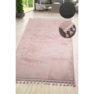 Bonny Home Relax Pudra Saçaklı Leke Tutmaz Yumuşak Kaymaz Taban Modern Yıkanabilir Yolluk