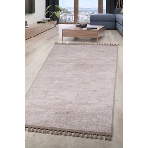 Bonny Home Nova Vizon Leke Tutmaz Yıkanabilir Kaymaz Halı Yumuşak Püsküllü Saçaklı Lüks Yolluk