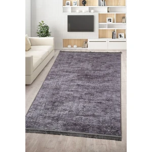 Bonny Home Saltanat Antrasit Leke Tutmaz Yıkanabilir Kaymaz Halı Yumuşak Püsküllü Saçaklı Lüks Yolluk