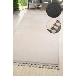 Bonny Home Relax Krem Saçaklı Leke Tutmaz Yumuşak Kaymaz Taban Modern Yıkanabilir Yolluk