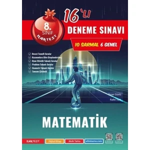 Nartest Yayınevi 8. Sınıf LGS Yeni Koyu Kapaklı Matematik 16 Deneme