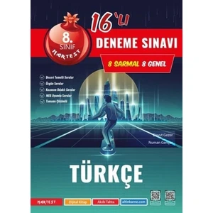 Nartest Yayınevi 8. Sınıf LGS Yeni Koyu Kapaklı Türkçe 16 Deneme