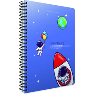 Happıness Spiralli Karton Kapak A5 80 Yaprak Çizgili Defter