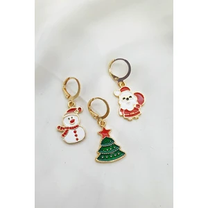 Petek Aksesuar 3 Lü Yılbaşı Noel Temalı Küpe Set