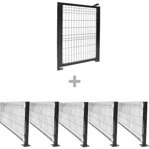 5 ‘li Panel Çit Takım Antrasit (12.5 Mt) + Panel Çit Mandallı Kapı Avantaj Paketi